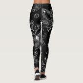 Leggings voor zwart/wit Paisley (Achterkant)