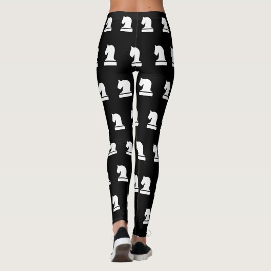 Leggings voor zwart-wit schaakstuk (Achterkant)