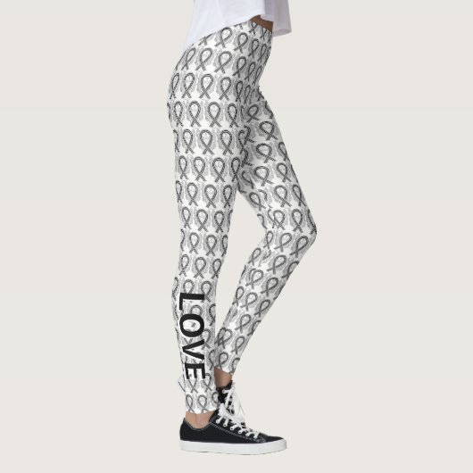 Leggings voor zwart-witbewustzijn Ribbon Angel (Rechts)