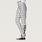 Leggings voor zwart-witbewustzijn Ribbon Angel (Links)