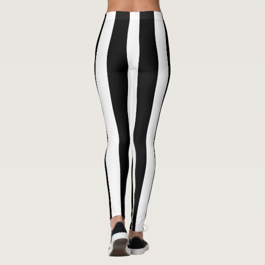 Leggings voor zwart-witgestreept emmen (Achterkant)