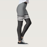 Leggings voor zwart-witstriped sport<br><div class="desc">Sporty en modieuze grafische leggings voor alle gelegenheden</div>