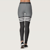 Leggings voor zwart-witstriped sport (Achterkant)