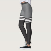 Leggings voor zwart-witstriped sport (Links)