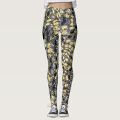Leggings voor zwarte en gele "galgine" (Voorkant)