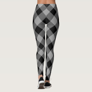 Leggings voor zwarte en grijze cheque