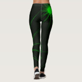 Leggings voor zwarte en groene Neon (Achterkant)