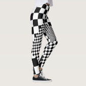 Leggings voor zwarte en witte checkboard (Rechts)