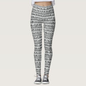 Leggings voor zwarte en witte etnische tribale azt (Voorkant)
