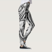 Leggings voor zwarte en witte graffiti (Rechts)