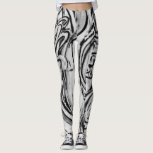 Leggings voor zwarte en witte graffiti
