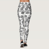 Leggings voor zwarte en witte paddenstoelen (Achterkant)
