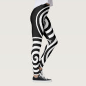 Leggings voor zwarte en witte spiraalvormige aange (Rechts)