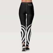 Leggings voor zwarte en witte spiraalvormige aange (Achterkant)