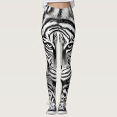 Leggings voor zwarte en witte tijger (Voorkant)
