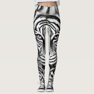 Leggings voor zwarte en witte tijger