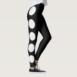 Leggings voor zwarte en witte volleybal
