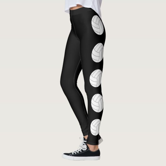 Leggings voor zwarte en witte volleybal (Links)