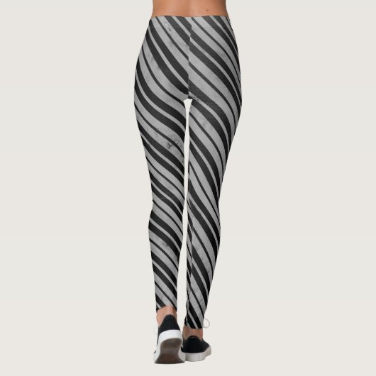 Leggings voor zwarte en zilverstrips (Achterkant)