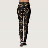 Leggings voor zwarte vredessignatie (Achterkant)