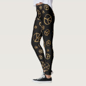 Leggings voor zwarte vredessignatie (Links)