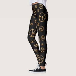 Leggings voor zwarte vredessignatie