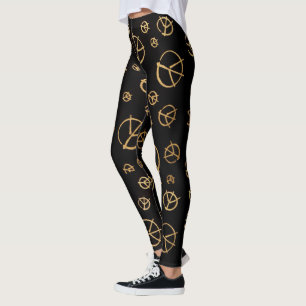 Leggings voor zwarte vredessignatie