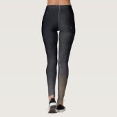 Leggings voor zwarte Waterverf Sterrennacht (Achterkant)