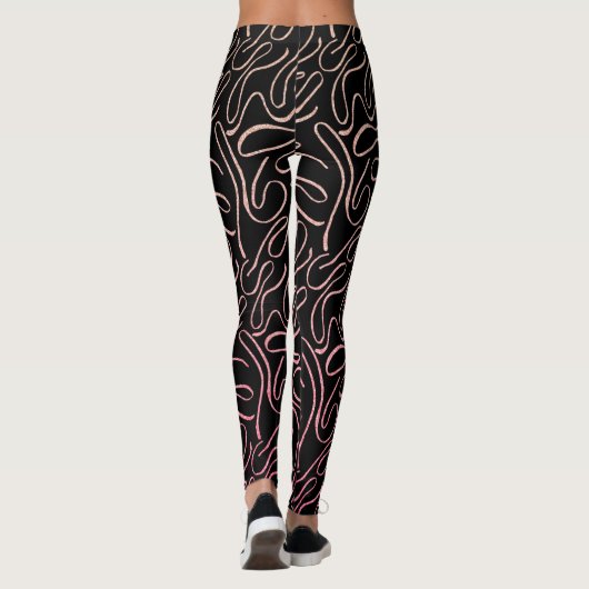 Leggings vrouw glitter roze (Achterkant)
