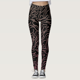 Leggings vrouw glitter roze