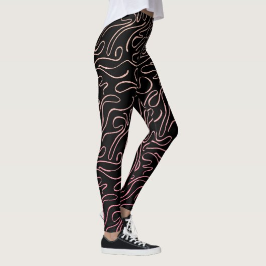 Leggings vrouw glitter roze (Rechts)