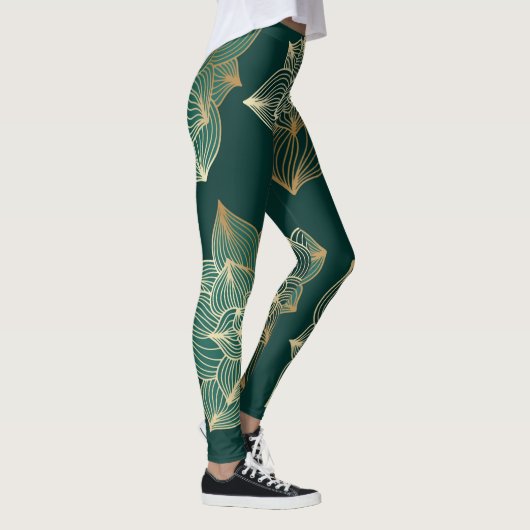 Leggings vrouw met gouden magnolia (Rechts)