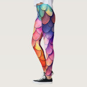 Leggings waterkleurdrakenschalen - Fantasy (Links)