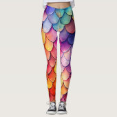 Leggings waterkleurdrakenschalen - Fantasy (Voorkant)