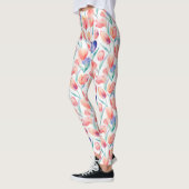 Leggings waterverf Tulps Patroon (Links)