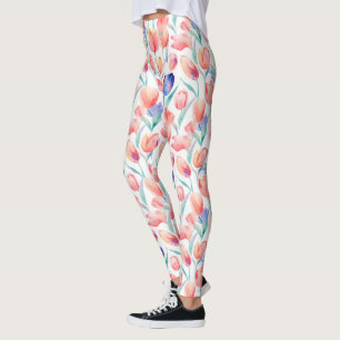 Leggings waterverf Tulps Patroon