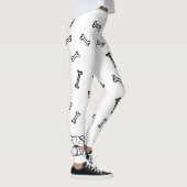 Leggings with english bulldog and bones pattern (Rechts)