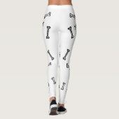 Leggings with english bulldog and bones pattern (Achterkant)