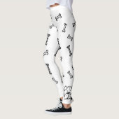 Leggings with english bulldog and bones pattern (Links)