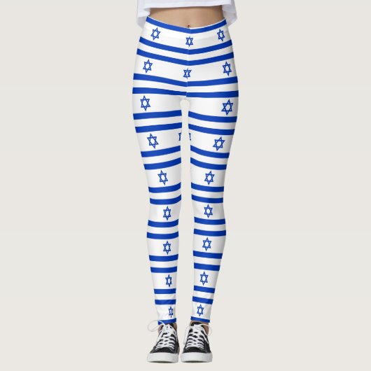 Leggings with flag of Israel (Voorkant)