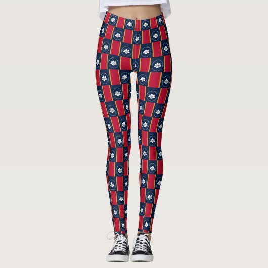 Leggings with flag of Mississippi State, USA (Voorkant)