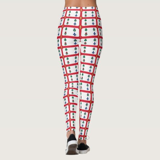 Leggings with flag of Montreal, Canada (Achterkant)