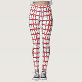 Leggings with flag of Montreal, Canada (Voorkant)