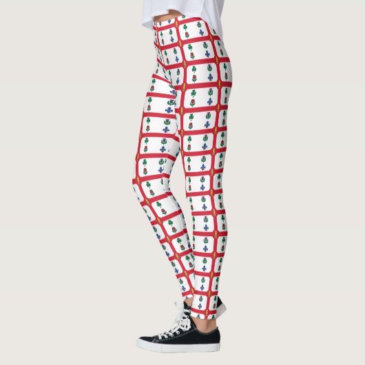 Leggings with flag of Montreal, Canada (Links)