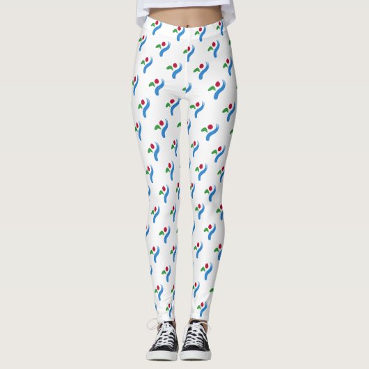 Leggings with flag of Seoul, South Korea (Voorkant)