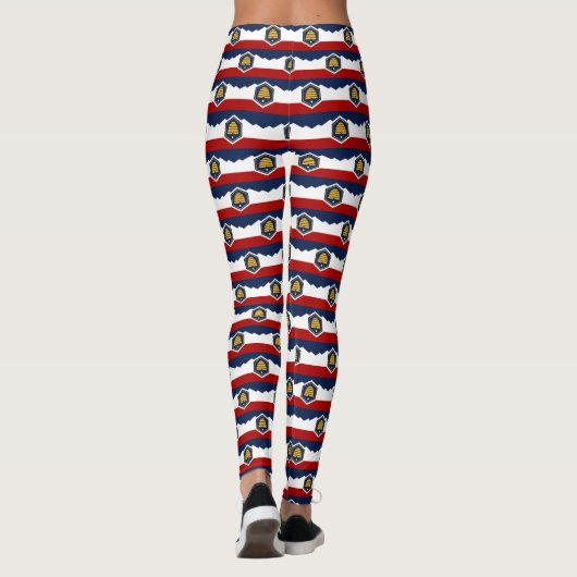 Leggings with flag of Utah State, USA (Achterkant)