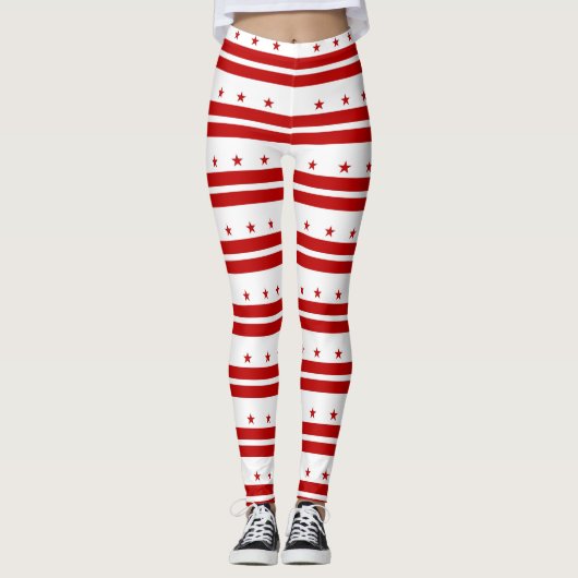 Leggings with flag of Washington DC, USA (Voorkant)