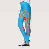 Leggings with Yoga Meditation Woman rainbow Design (Links)
