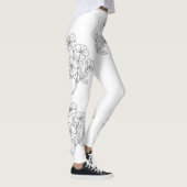 Leggings witte bloemen (Rechts)