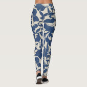 Leggings witte en blauwe duiven (Achterkant)